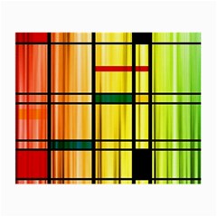 Line Rainbow Grid Abstract Small Glasses Cloth by BangZart