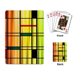 Line Rainbow Grid Abstract Playing Card by BangZart