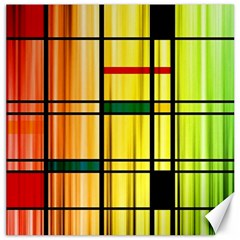 Line Rainbow Grid Abstract Canvas 12  X 12   by BangZart