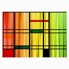 Line Rainbow Grid Abstract Large Glasses Cloth by BangZart