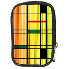 Line Rainbow Grid Abstract Compact Camera Cases by BangZart