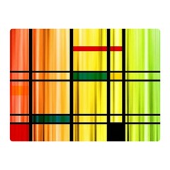 Line Rainbow Grid Abstract Double Sided Flano Blanket (mini)  by BangZart