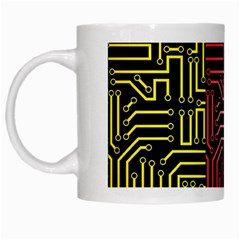 Circuit Board Seamless Patterns Set White Mugs by BangZart