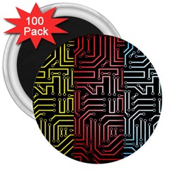 Circuit Board Seamless Patterns Set 3  Magnets (100 Pack) by BangZart