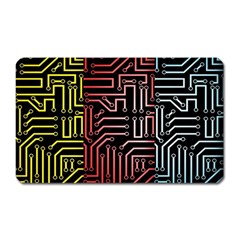 Circuit Board Seamless Patterns Set Magnet (rectangular) by BangZart