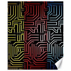 Circuit Board Seamless Patterns Set Canvas 11  X 14   by BangZart