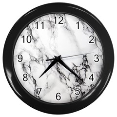 Marble Pattern Wall Clocks (black) by BangZart