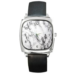 Marble Pattern Square Metal Watch