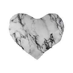 Marble Pattern Standard 16  Premium Flano Heart Shape Cushions