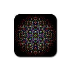 The Flower Of Life Rubber Square Coaster (4 Pack)  by BangZart