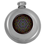 The Flower Of Life Round Hip Flask (5 oz) Front