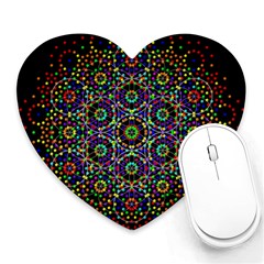 The Flower Of Life Heart Mousepads by BangZart