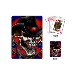 Confederate Flag Usa America United States Csa Civil War Rebel Dixie Military Poster Skull Playing Cards (mini)  by BangZart