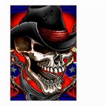 Confederate Flag Usa America United States Csa Civil War Rebel Dixie Military Poster Skull Small Garden Flag (Two Sides) Back