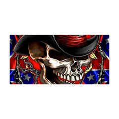 Confederate Flag Usa America United States Csa Civil War Rebel Dixie Military Poster Skull Yoga Headband by BangZart