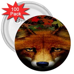 Fox 3  Buttons (100 Pack)  by BangZart