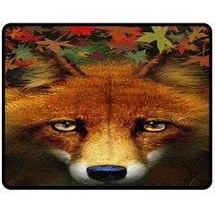 Fox Double Sided Fleece Blanket (medium)  by BangZart