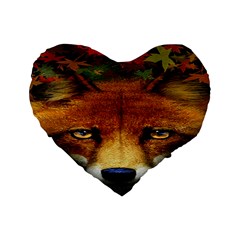 Fox Standard 16  Premium Flano Heart Shape Cushions by BangZart