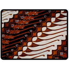 Traditional Batik Sarong Fleece Blanket (large)  by BangZart