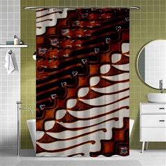 Traditional Batik Sarong Shower Curtain 48  X 72  (small)  by BangZart