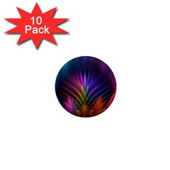 Colored Rays Symmetry Feather Art 1  Mini Magnet (10 Pack)  by BangZart