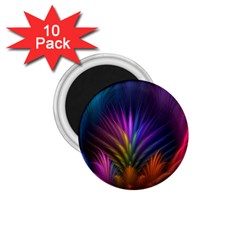 Colored Rays Symmetry Feather Art 1 75  Magnets (10 Pack)  by BangZart