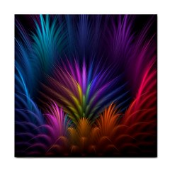 Colored Rays Symmetry Feather Art Face Towel by BangZart