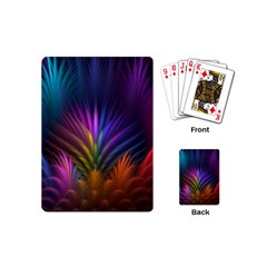 Colored Rays Symmetry Feather Art Playing Cards (mini)  by BangZart