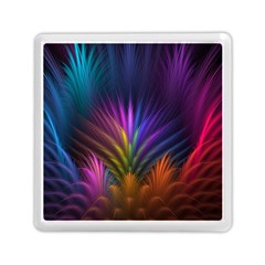 Colored Rays Symmetry Feather Art Memory Card Reader (square)  by BangZart