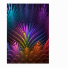 Colored Rays Symmetry Feather Art Large Garden Flag (two Sides)