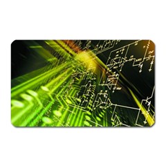 Electronics Machine Technology Circuit Electronic Computer Technics Detail Psychedelic Abstract Patt Magnet (rectangular) by BangZart