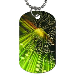 Electronics Machine Technology Circuit Electronic Computer Technics Detail Psychedelic Abstract Patt Dog Tag (one Side) by BangZart