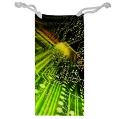 Electronics Machine Technology Circuit Electronic Computer Technics Detail Psychedelic Abstract Patt Jewelry Bag by BangZart