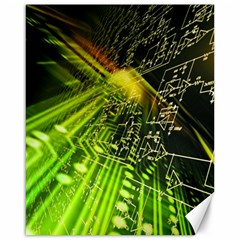 Electronics Machine Technology Circuit Electronic Computer Technics Detail Psychedelic Abstract Patt Canvas 16  X 20   by BangZart