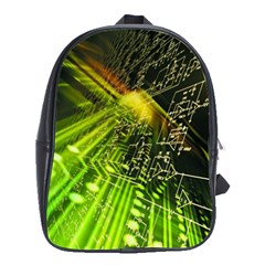 Electronics Machine Technology Circuit Electronic Computer Technics Detail Psychedelic Abstract Patt School Bags(large)  by BangZart