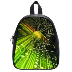 Electronics Machine Technology Circuit Electronic Computer Technics Detail Psychedelic Abstract Patt School Bags (small)  by BangZart