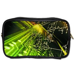 Electronics Machine Technology Circuit Electronic Computer Technics Detail Psychedelic Abstract Patt Toiletries Bags by BangZart