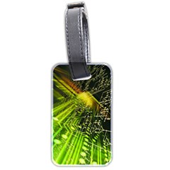 Electronics Machine Technology Circuit Electronic Computer Technics Detail Psychedelic Abstract Patt Luggage Tags (two Sides) by BangZart