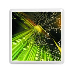 Electronics Machine Technology Circuit Electronic Computer Technics Detail Psychedelic Abstract Patt Memory Card Reader (square)  by BangZart