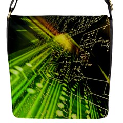 Electronics Machine Technology Circuit Electronic Computer Technics Detail Psychedelic Abstract Patt Flap Messenger Bag (s) by BangZart