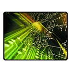 Electronics Machine Technology Circuit Electronic Computer Technics Detail Psychedelic Abstract Patt Double Sided Fleece Blanket (Small)  45 x34  Blanket Front