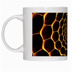 Honeycomb Art White Mugs Left