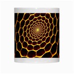 Honeycomb Art White Mugs Center