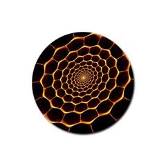 Honeycomb Art Rubber Round Coaster (4 Pack)  by BangZart