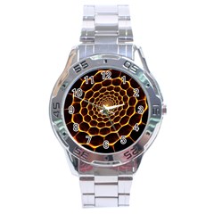 Honeycomb Art Stainless Steel Analogue Watch by BangZart