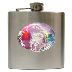 Clouds Multicolor Fantasy Art Skies Hip Flask (6 Oz) by BangZart