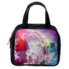 Clouds Multicolor Fantasy Art Skies Classic Handbags (one Side) by BangZart