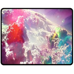 Clouds Multicolor Fantasy Art Skies Fleece Blanket (medium) 