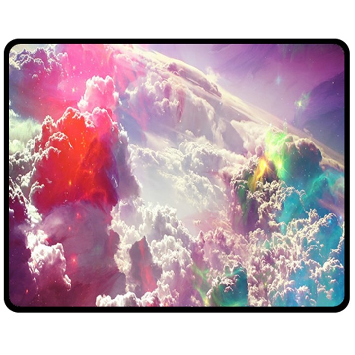 Clouds Multicolor Fantasy Art Skies Fleece Blanket (Medium) 