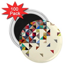 Retro Pattern Of Geometric Shapes 2 25  Magnets (100 Pack)  by BangZart